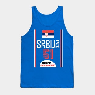 Boban Marjanovic Retro Serbia Euro Basketball Fan Art Tank Top